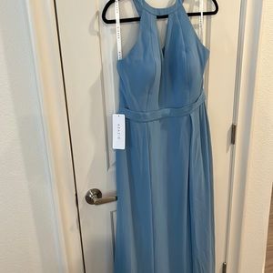 Steel Blue Azazie Dress